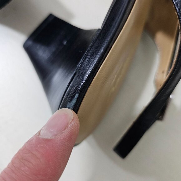 Trotters Womens Sz 10N Pella Black Full Leather Slingback Low Heels Dress Shoes - Picture 11 of 11